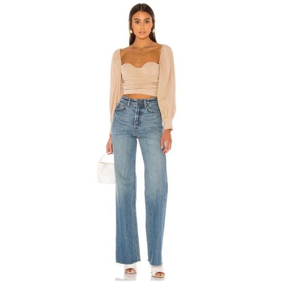 Majorelle Emily Bustier Puff Sleeve Crop Top | SZ XXS - Picture 4 of 16